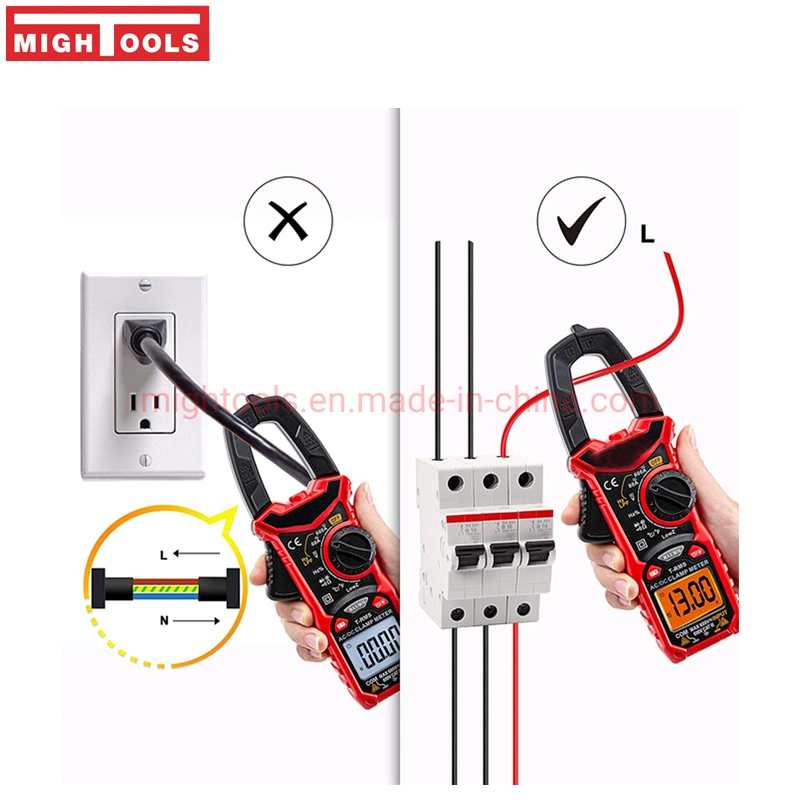 Pince multimètre numérique T-RMS 6000 points, multimètre testeur de tension Auto-sélection