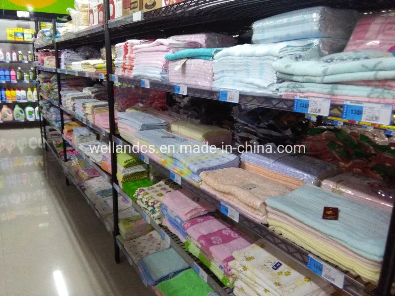 Custom Large 5 Shelves NSF Adjustable Steel Superstore Supermarket Display Rack Manufacture