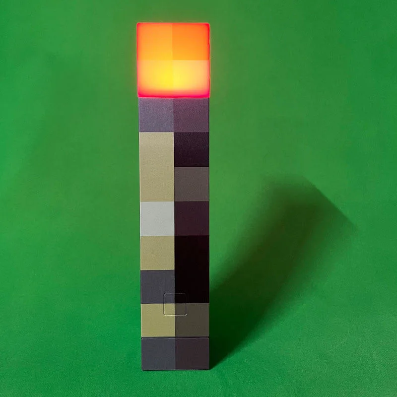 Venta caliente mano USB LED Linterna Minecraft de piedra rojiza de la pared de la luz de noche