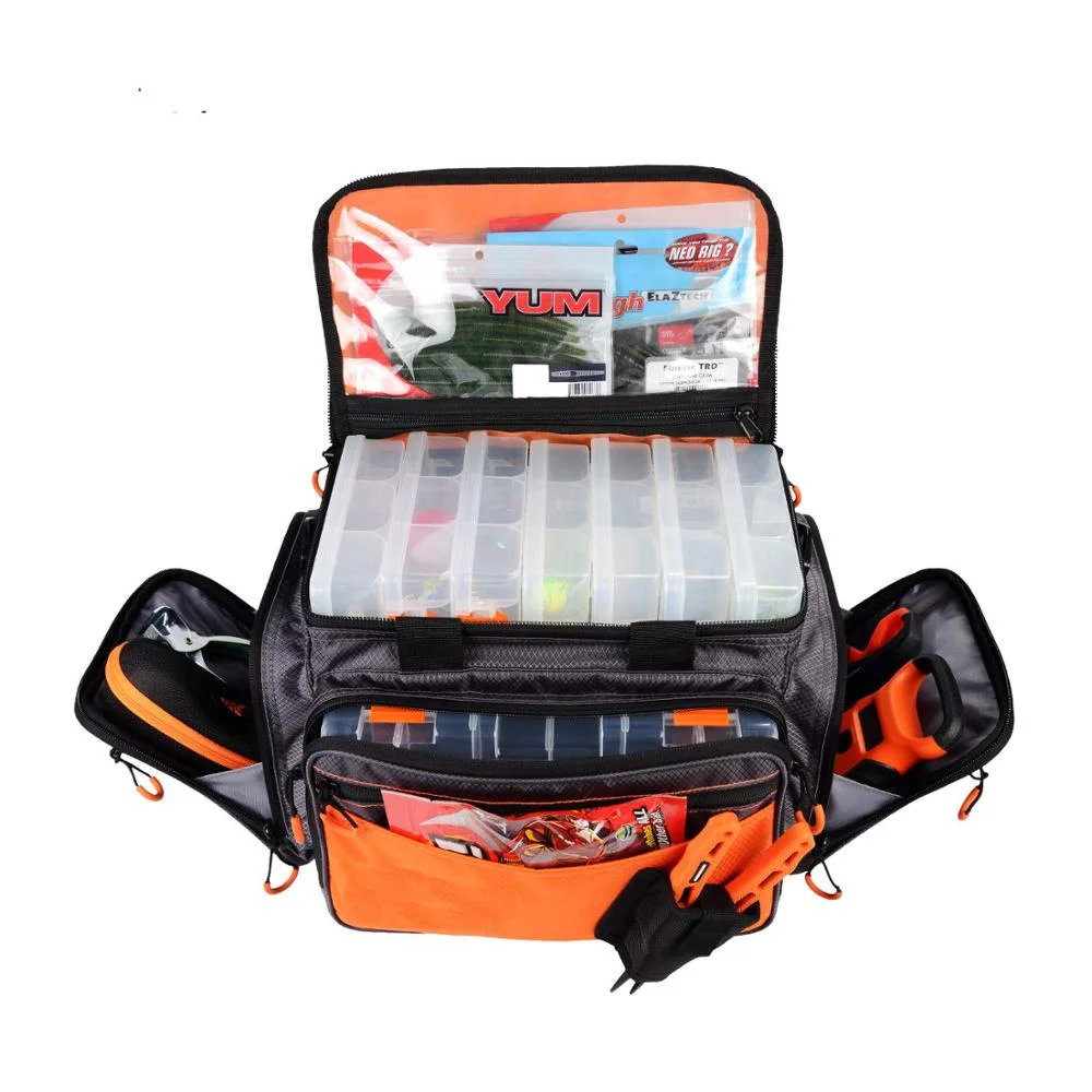 Multi-Functiona Custom Fishing Gear Bag Fishing Tackle Bag Outdoor Sport Werkzeug Wasserdichte Fisch Lebensmittel Lagerung Organizer Gepäckträger Tasche