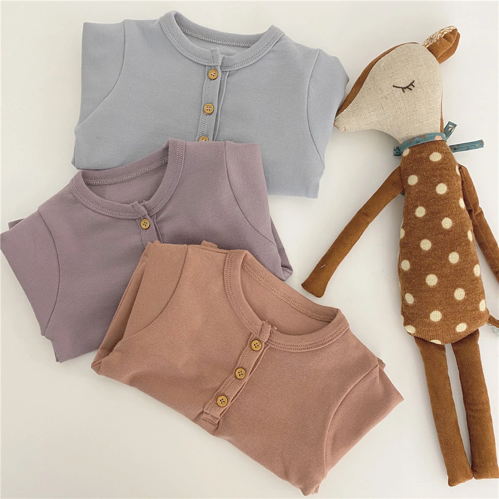 High quality/High cost performance  Latest Children Tops Kids Shirt Hoodie Baby Combed Cotton Girls Plain Long Sleeve Pullover