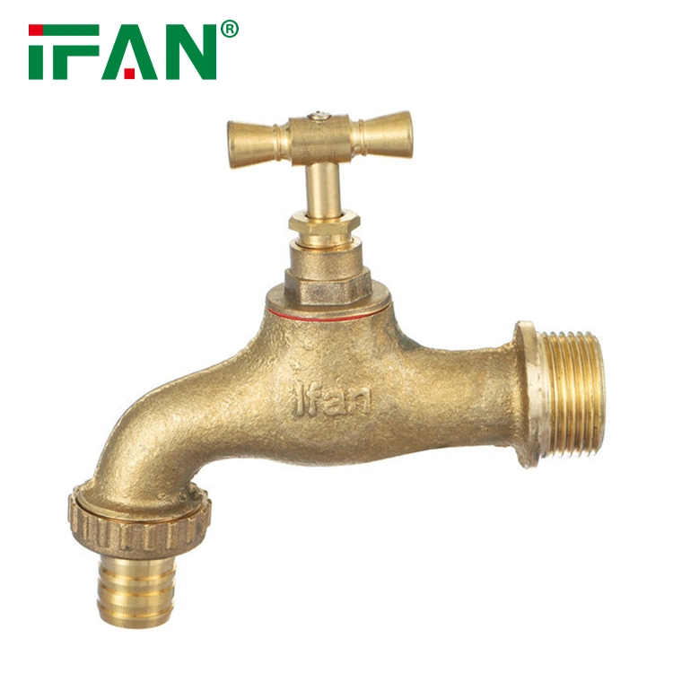 Ifan Factory Plumbing Material Brass Garden Water Taps Durable Copper Bibcock