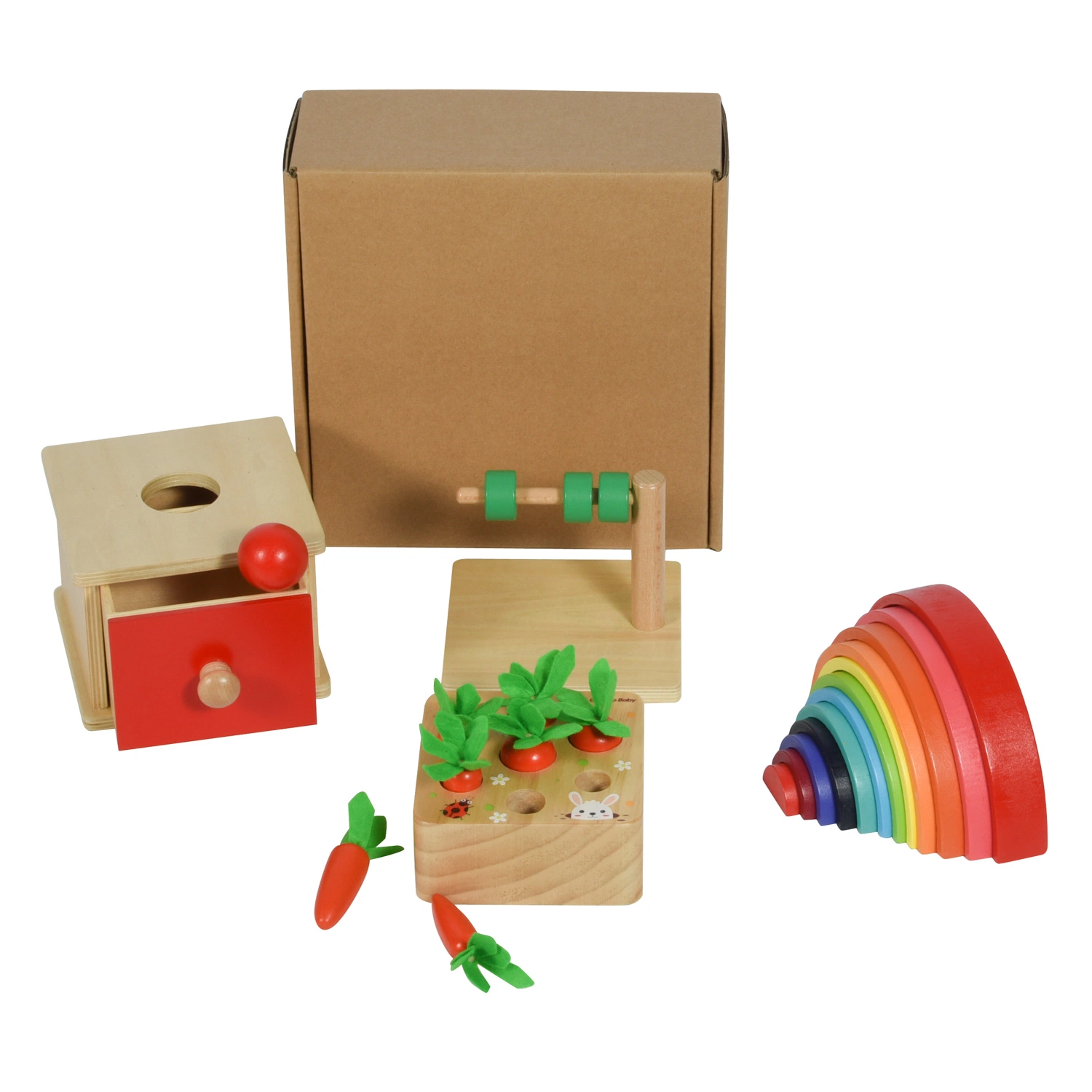 Caixa de brinquedos personalizada para a educação Montessori Toy Kids