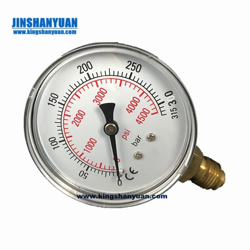 Black Steel Thermo Manometer Measuring Pressure and Temperature