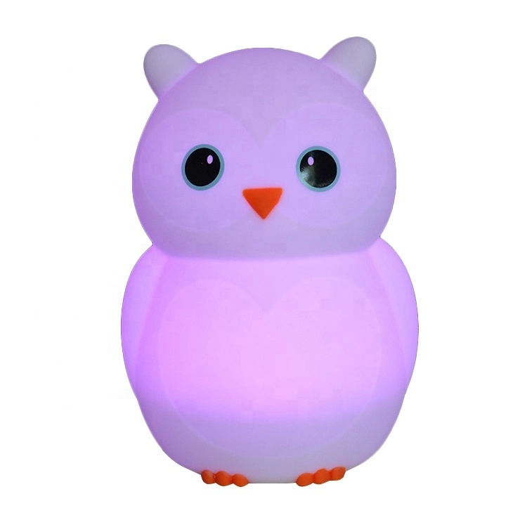 Creative Owl LED Gift Home Decor Soft Silicone Night Light