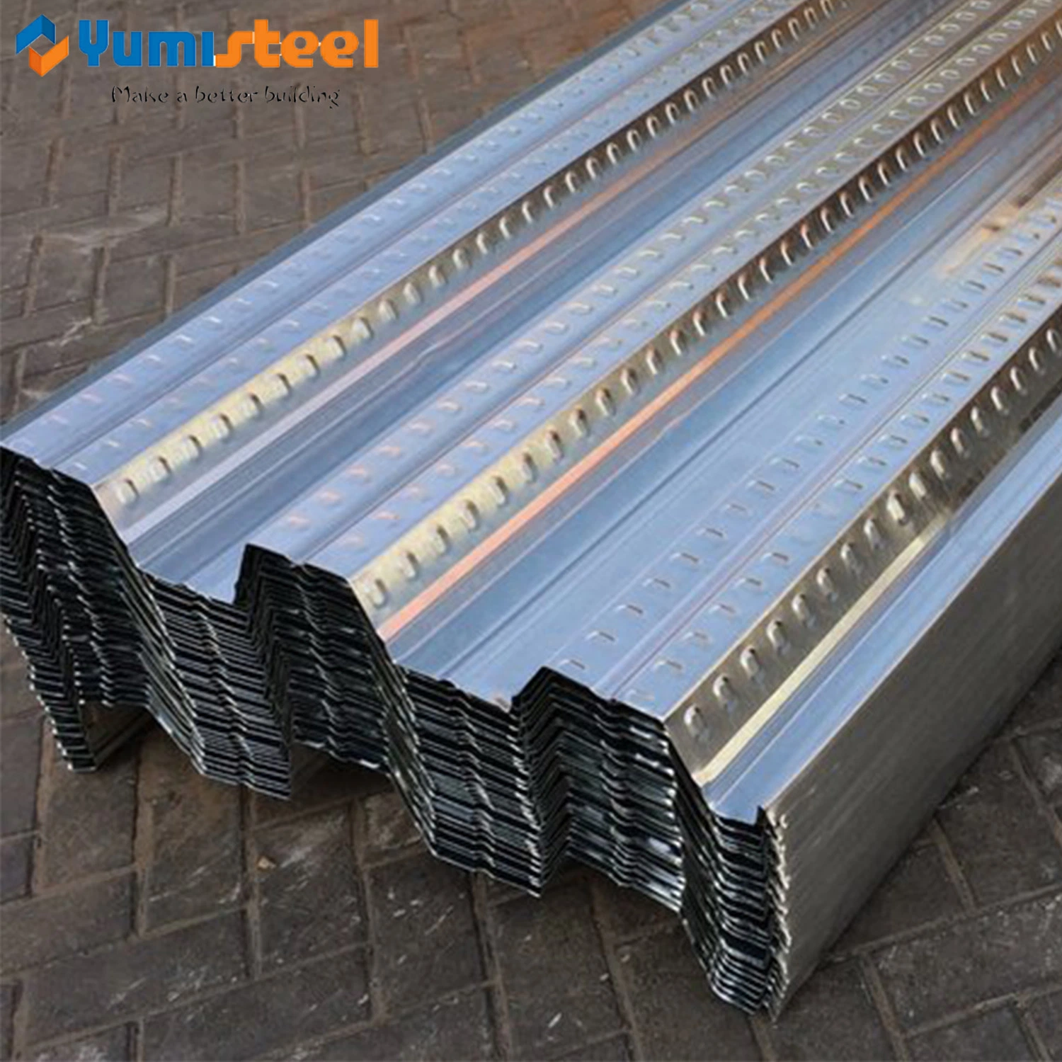 1.0mm Support Material Corrugated Metal Floor Slap Decking Steel Sheet