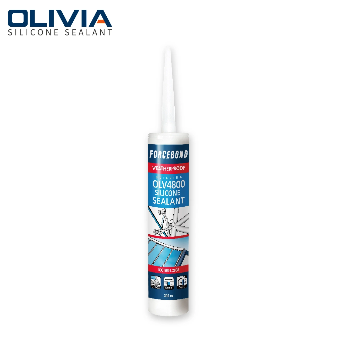 Melhor Venda resistente a raios UV resistente à intempérie Silicona Adesivo de Silicone branco para a parede lateral