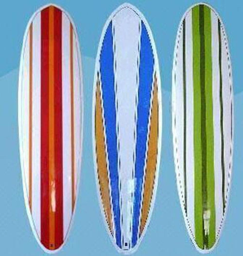 Single Box Fin and Two Side Fins, Epoxy-Surfboards with Glosscoats