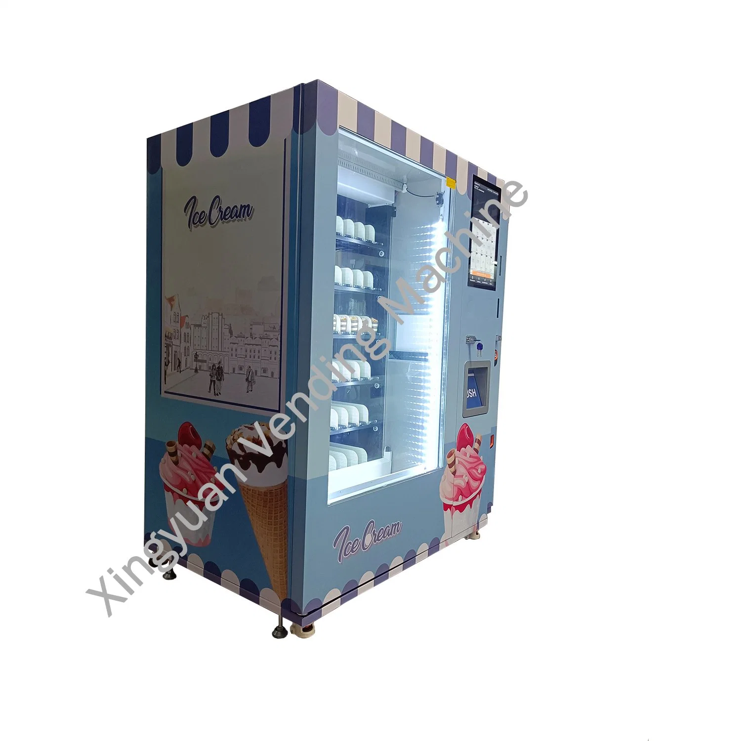 Xy Attractive Ice Cream Frozen Vending Machine Cooling System