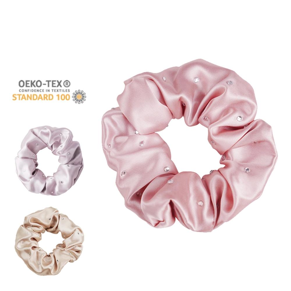 Comercio al por mayor grandes Cabello Scrunchy personalizadas seda corbatas