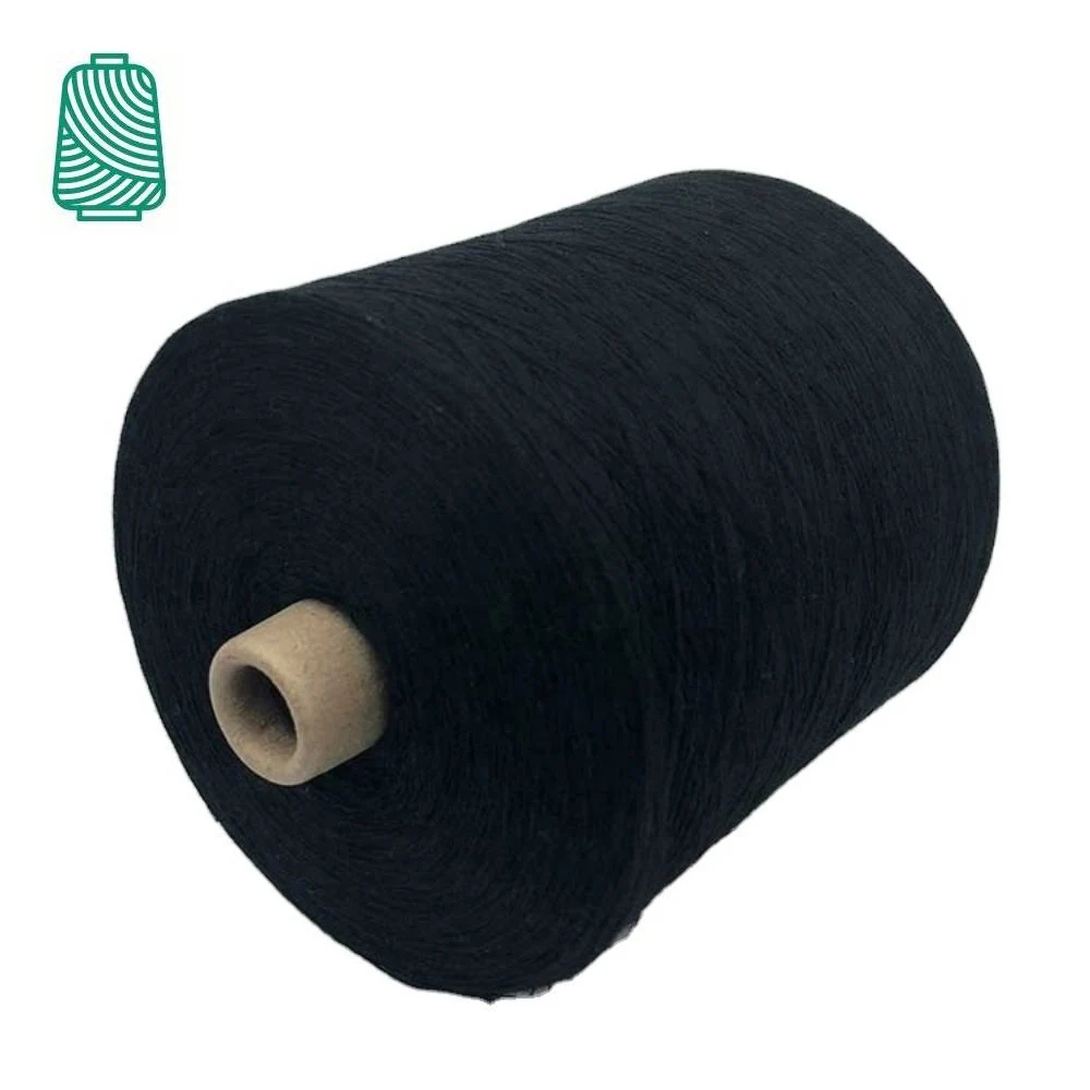 56 Nm/2 AA Grade Viscose Polyester Blended Yarn Black Dyed Yarn for Knitting