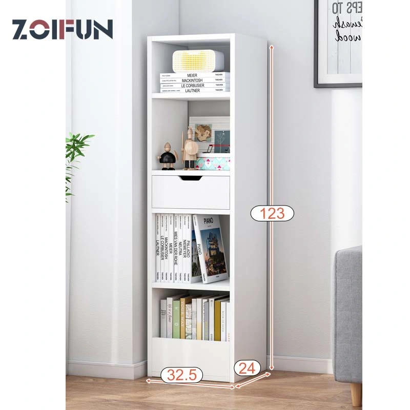 Book Shelf Modern Wooden Antique Corner Bookcase Home Office Furniture Bookcase Book Cabinet