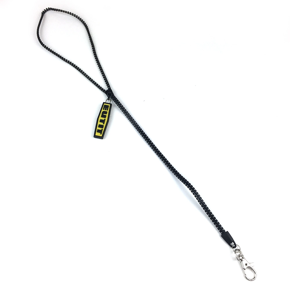 Fermeture à glissière en PVC Lanyard lanière de cou pour téléphone mobile