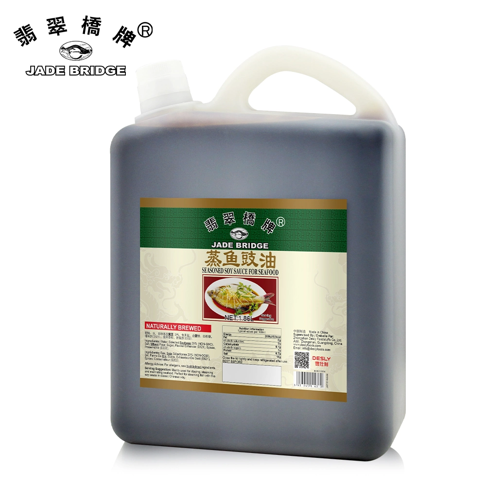 410 Ml Non-GMO Steamed Fish Soya Sauce Wholesale/Supplier Jade Bridge Seasoned Soy Sauce for Seafood
