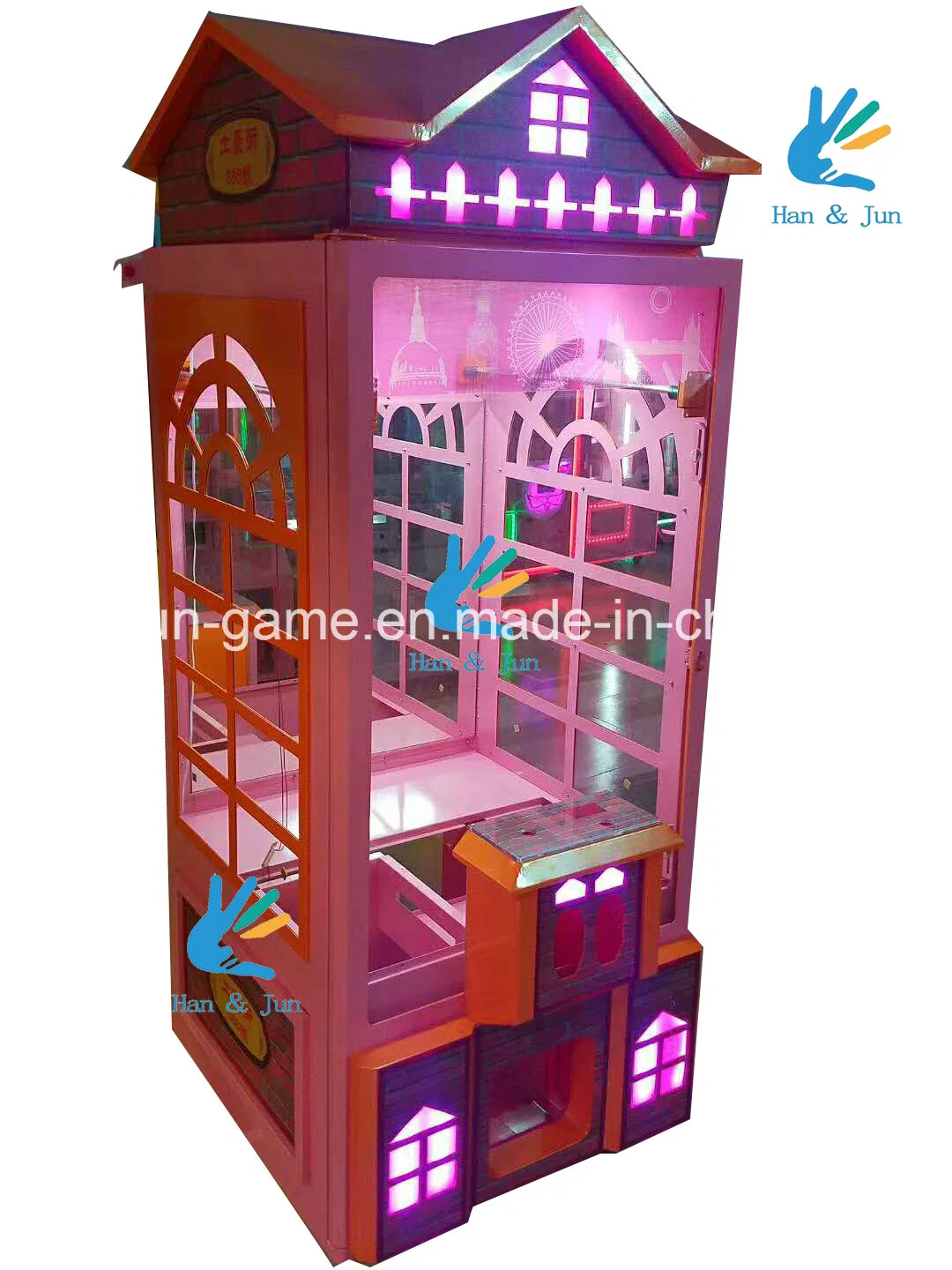 The Luxury Villa Toys/Doll Crane Gift /Prize Game Machine with Metal Cabinet