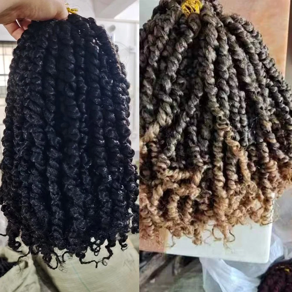 12 Inches Synthetic High Temperature Fiber Nubian Twist Crochet Hair Pre Twisted Passion Spring Twist