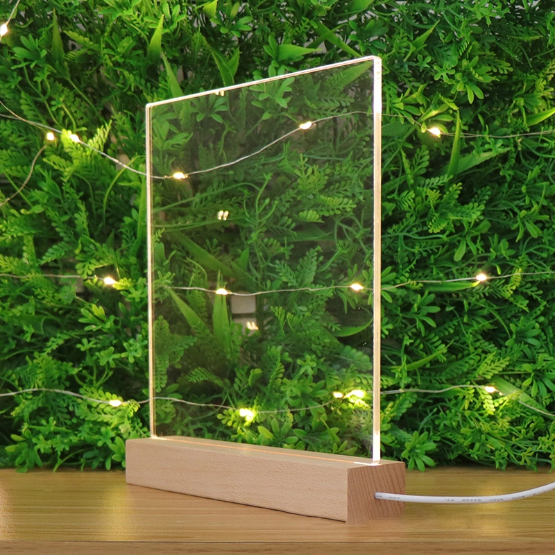 Blinking Light up LED Base Wooden Base LED Display Light Base