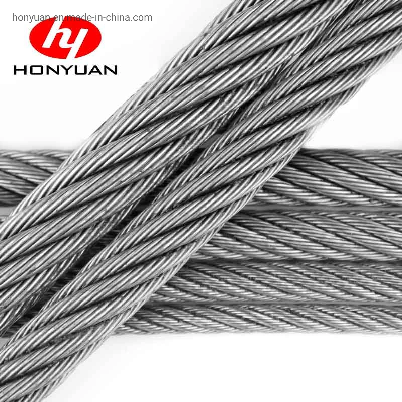 Electric Galvanized Steel Wire Rope with 6X24+7FC Coil Packing Fiber Core