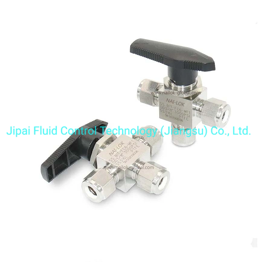 Nai Lok OEM Factory Price Stainless Steel 2 3 Way Instrumentation High Pressure Ball Valve 1/4 Od Fnpt CNG Ball Valves