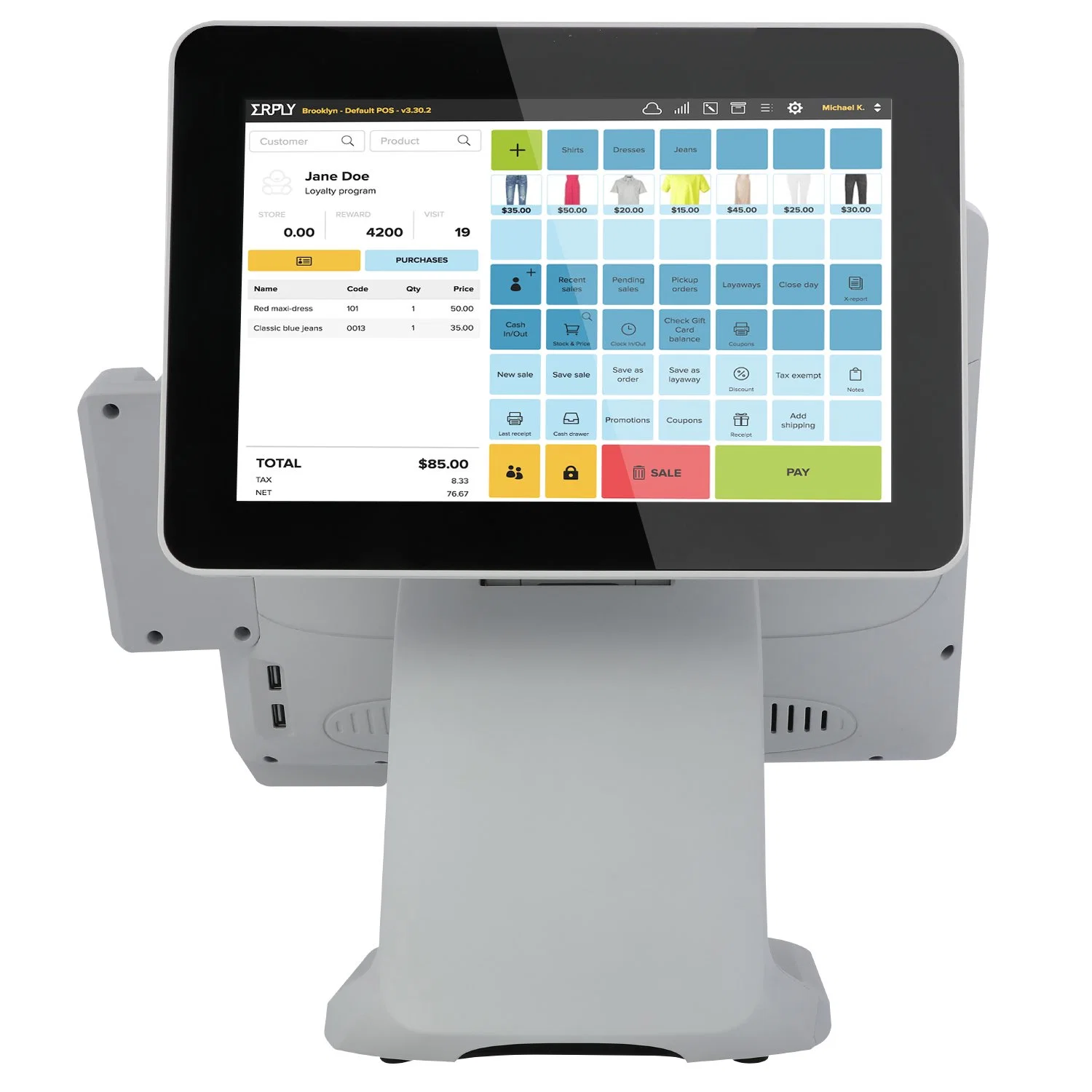 Das neue St9800 15inch POS All-in-One-System mit zwei Bildschirmen Kassenautomat mit Kartenleser Kassenautomat