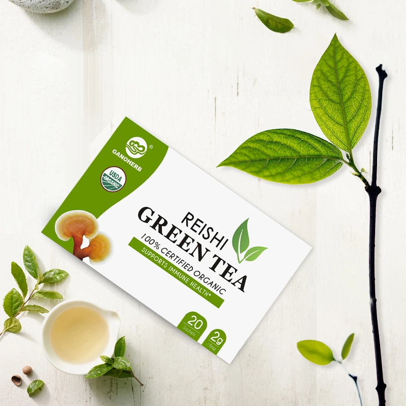 Hot Sale Wholesale/Supplier China Organic Herbal Reishi Room Ganoderma Linzhi Green Tea Bag Health Tea Manufacturer