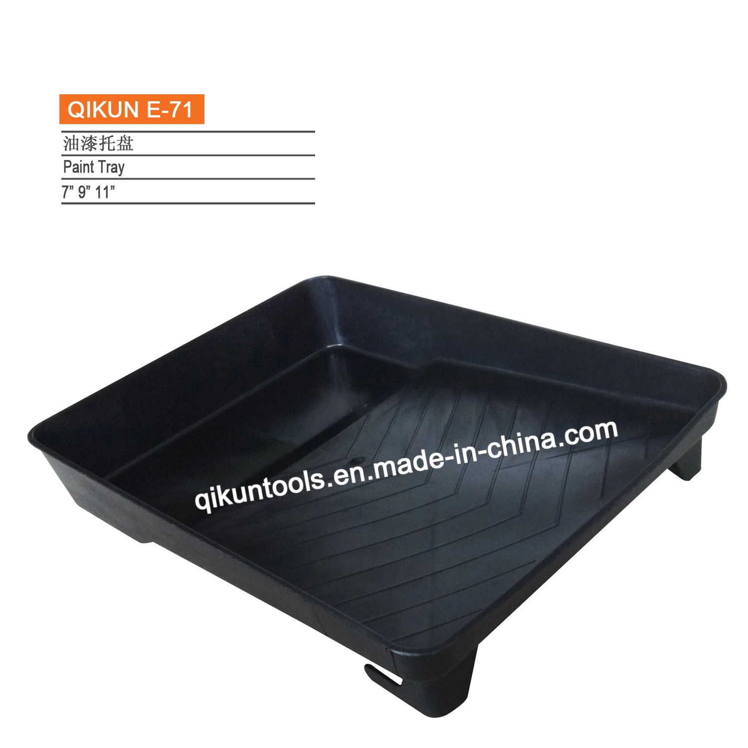 E-78 Hardware Decorate Paint Hand Tools Square Shape Black Color Plastic Paint Tray