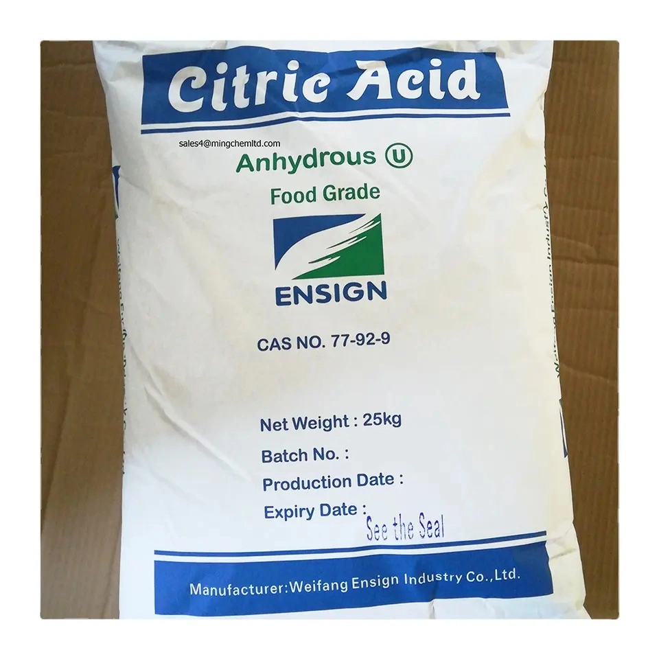 Citric Acid Monohydrate Anhydrous for Food Grade Additive Lemon Acid Powder 25kg