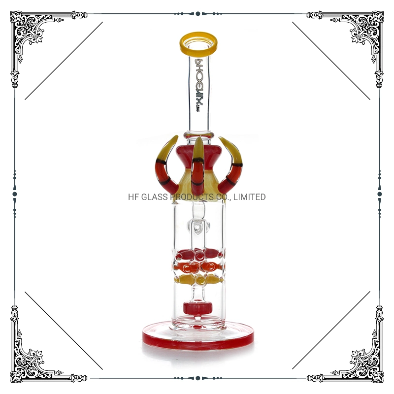 الجملة 11.5 بوصة فينكس ستار شورهيد PERC الزجاج يدخن المياه الأنابيب الأمريكية Northstar Glass Rod DAB Oil Rig Factory