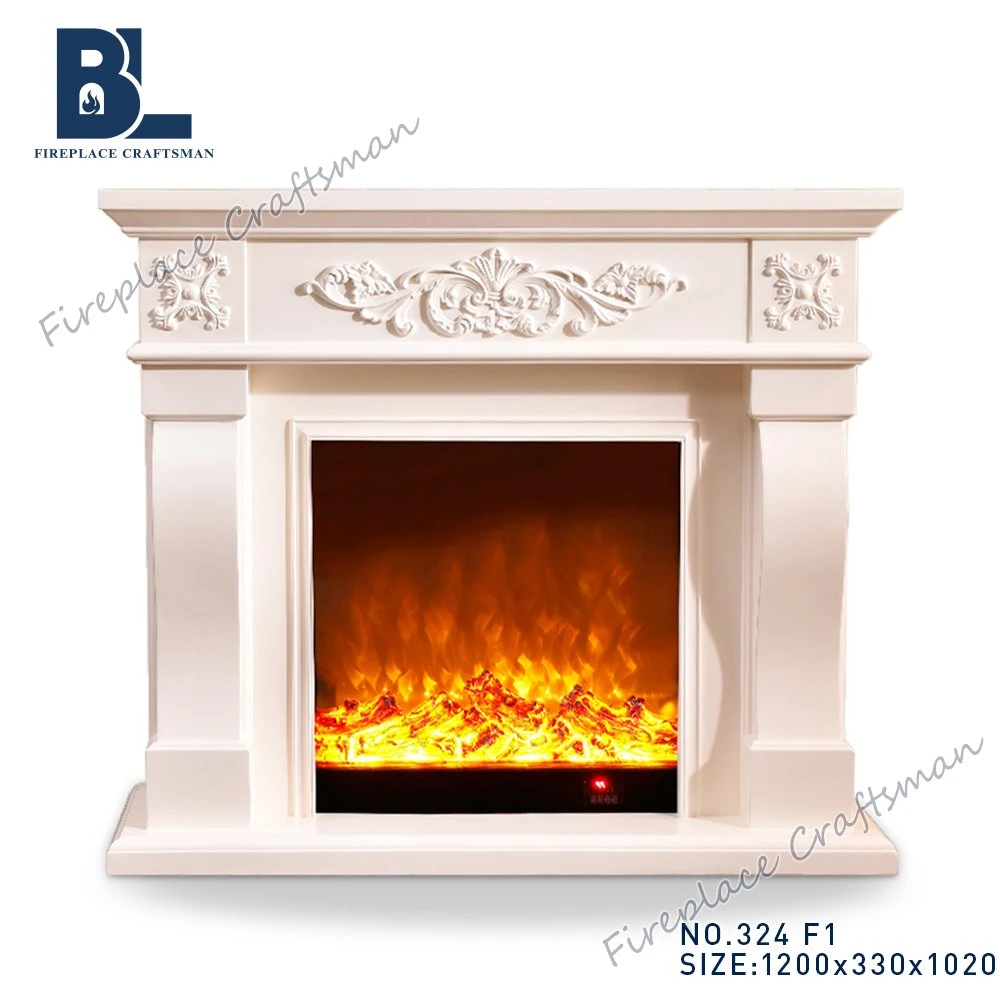 Lareira branca de mármore Natural Stone Marble White Marble Electric Lareira 324