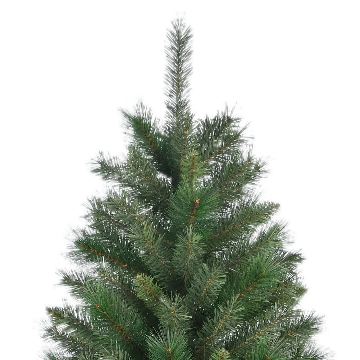 7FT PVC PE Pine Needle Mixed Artificial Christmas Tree with Lights for Home Decoration Indoor