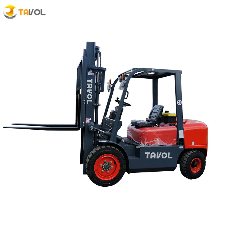 Widely Used 3 Ton Fork Lifting Equipment All Terrain Diesel Forklift 2-7 Ton with 3.3-5m Lifting Height