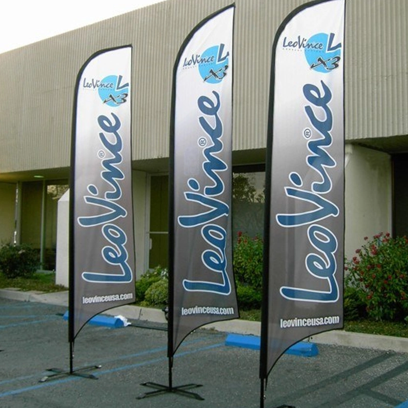 Custom Outdoor Advertising Flying Feather Beach Promotion Banner Flag