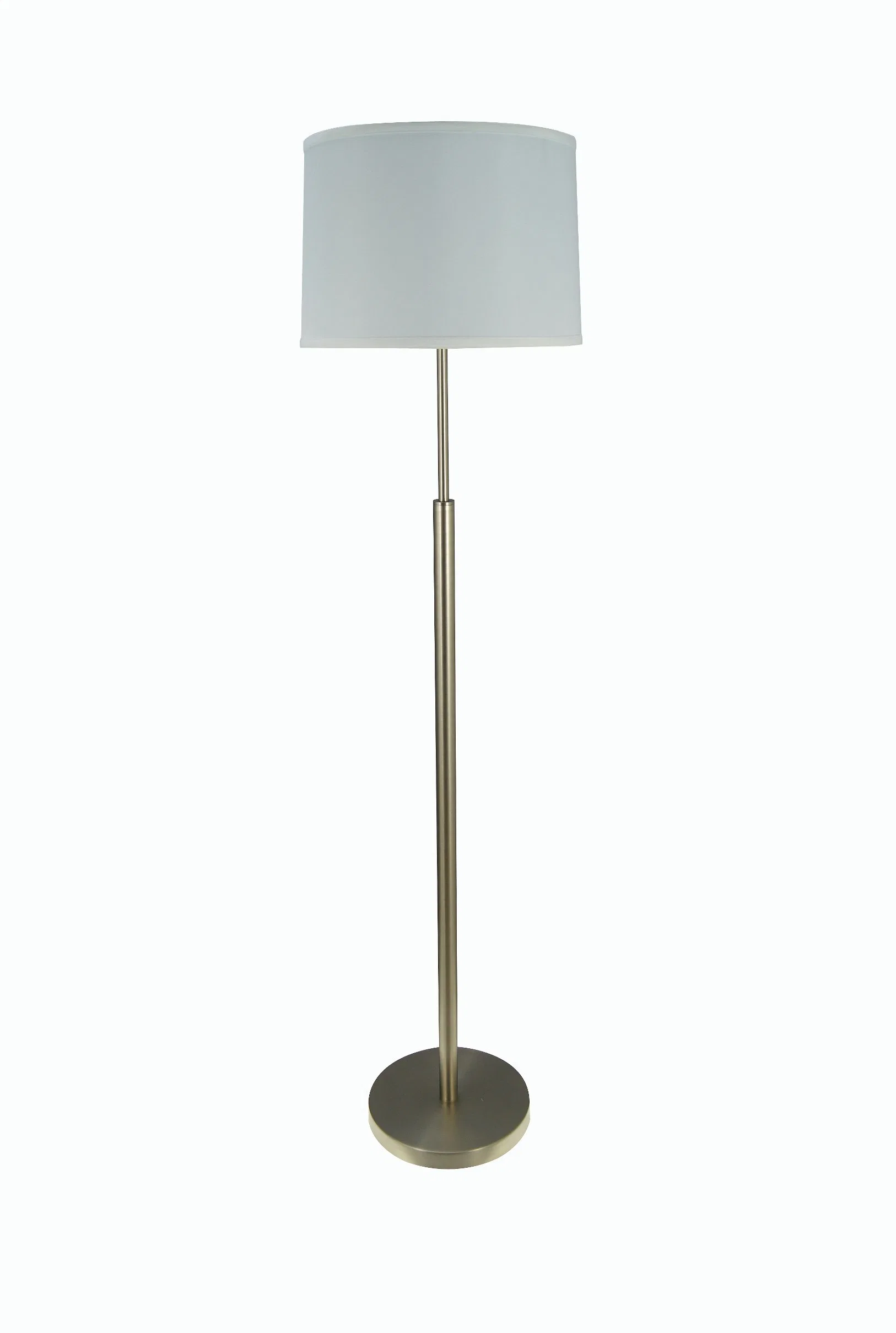 Jlt-7012 Modern Brushed Nickel Single Double Table Desk Lamp with 2 Power Outlets for Hotel Room Bedside, Super 8 Motel