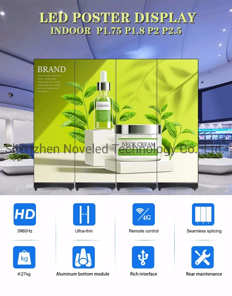 P2/P2.5 Poster LED Display for Even, Hotel, Party Advertisement