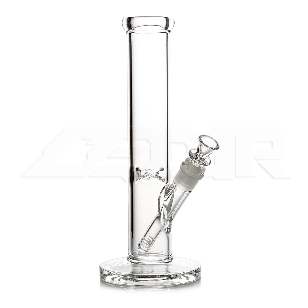 11,8 pulgadas vidrio transparente agua tubería de hielo Rack Tabaco tubería 14mm Cuenco al por mayor Hookah Smoking Pipe tubo recto agua de vidrio Fumando pipa