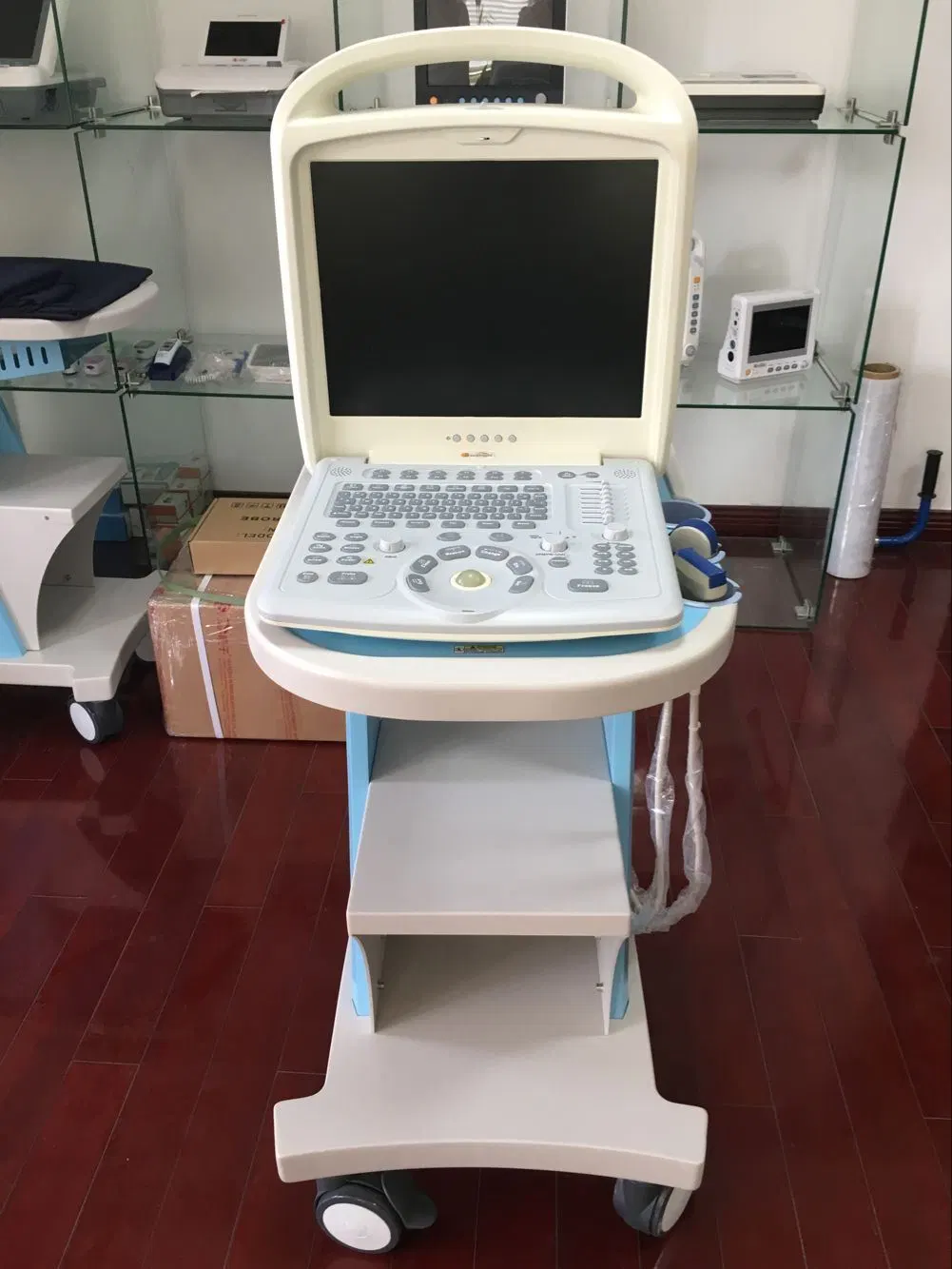 China Doppler portátil 2D 15 Polegadas visor da máquina de sonografia ultra-som portátil