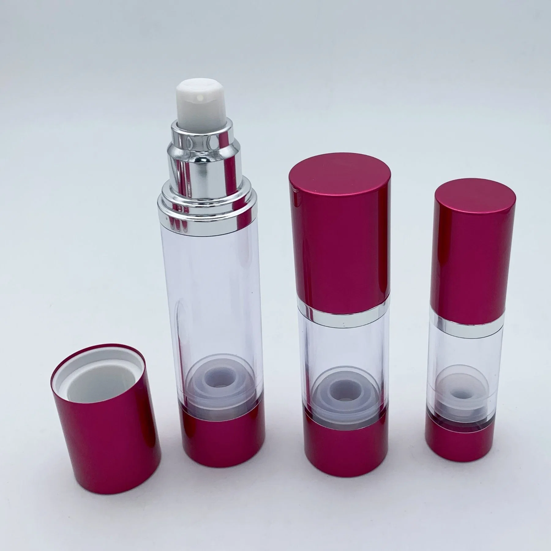 15ml 30ml 50ml PP Plastic Wholesale/Supplier Broken Beads Pearl Essence Cosmetic Packaging Serum Alum. Airless Pump Bottle