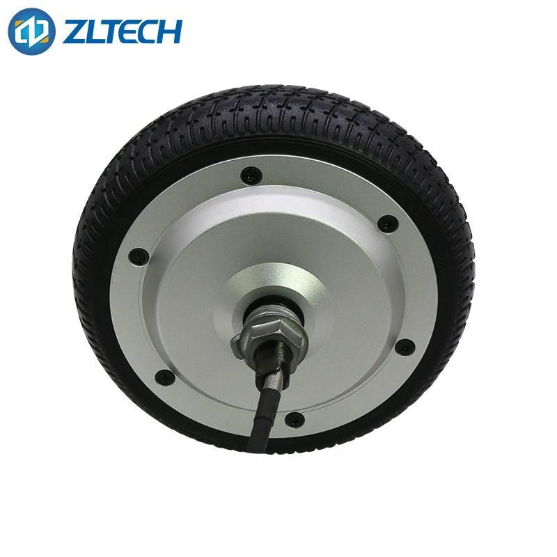 6.5inch 24V-48V 350W 150kg Load IP65 Waterproof 4096 Wire Magnetic Encoder DC Brushless Electric Wheel Hub Servo Motor for Warehouse Handling Machine