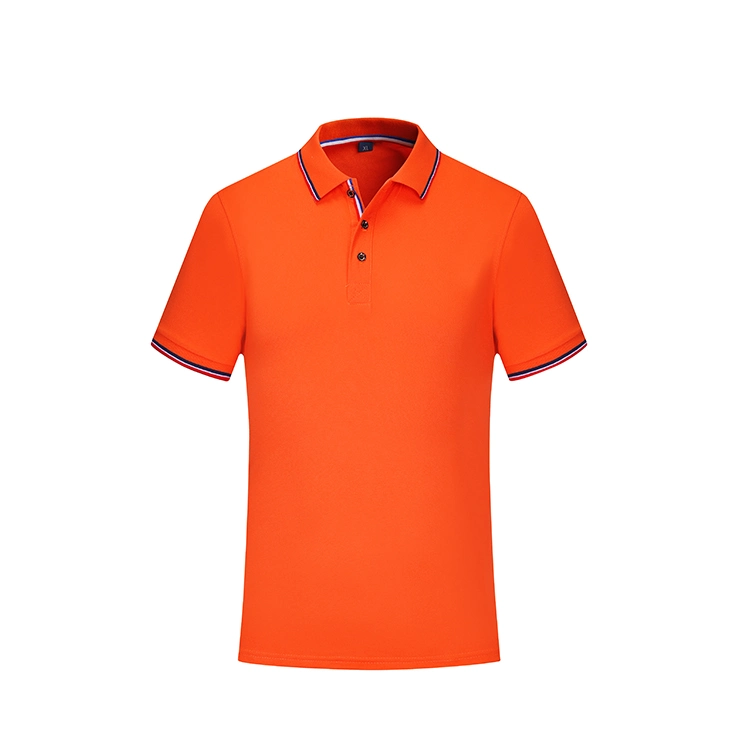 Supermarket Shopping Mall Work Clothes T-Shirt Polo Shirt Summer Ciro Fiber Lapel Short Sleeve Comfortable and Breathable