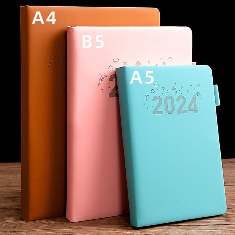 Wholesale Stationery A4/A5/A6 Planner PU Leather Cover Notebook for Office Using