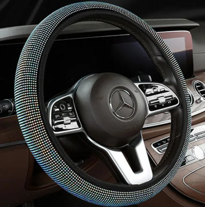 Factory Wholesale/Supplier Fashion Bling Bling Diamond Car Steering Wheel Cover Hot Sell