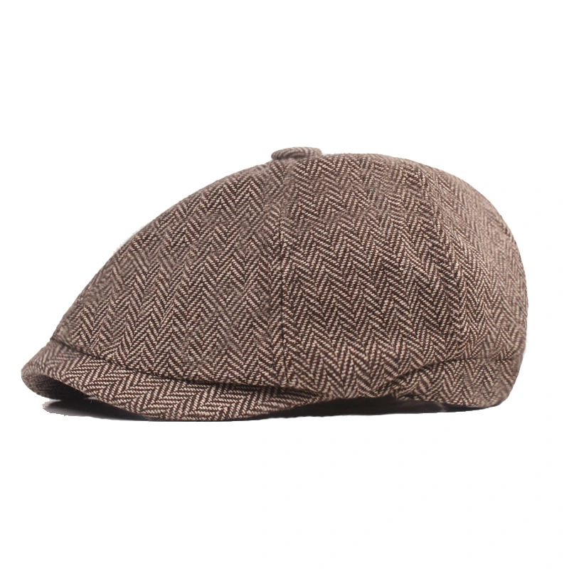 Mayorista/Proveedor de Men's Classic Skylark Espina de Pez de Tweed de lana mezcla Newsboy Ivy Hat