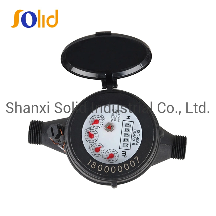 ISO4064 Class B DN15-50mm Multi Jet Dry Dial Plastic Water Meter