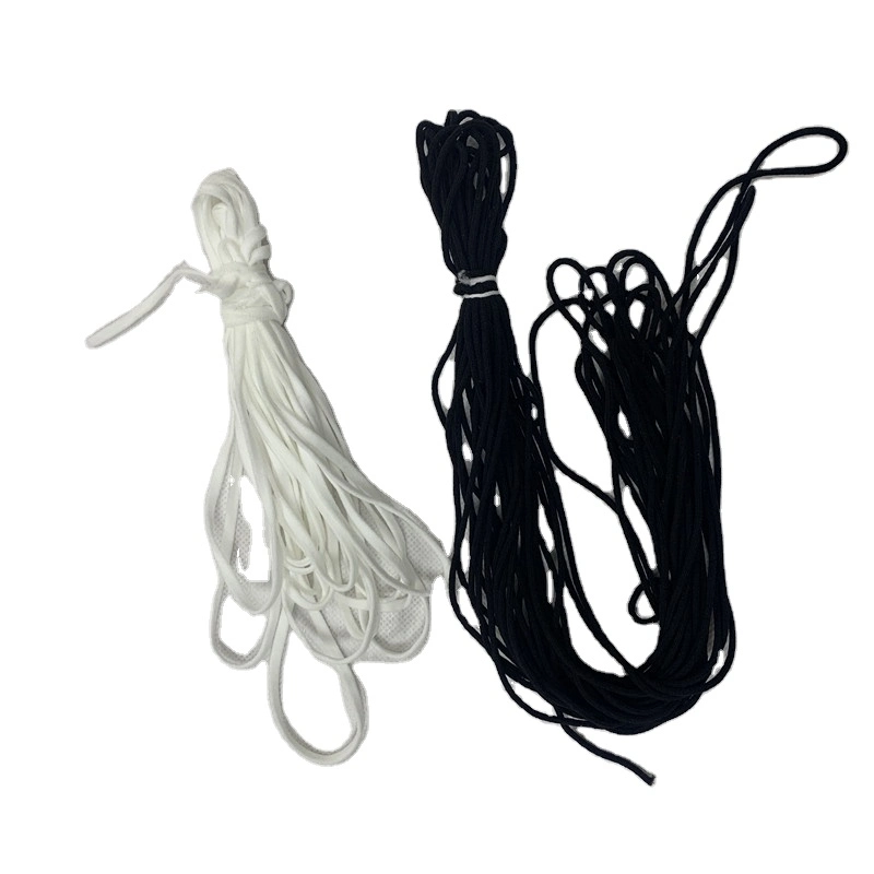 Disposable Face Mask Nylon Spandex Round Elastic Earloop Band Cord Ear Loop Elastic Earloop