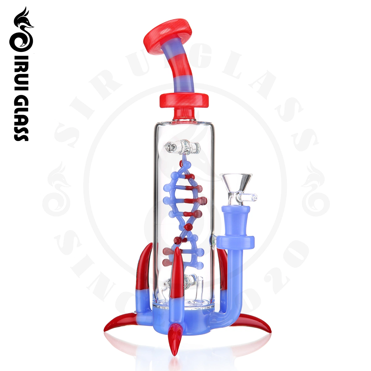 Sirui Transparent Classic Creative Glass Pipe DNA Shape Water Pipe