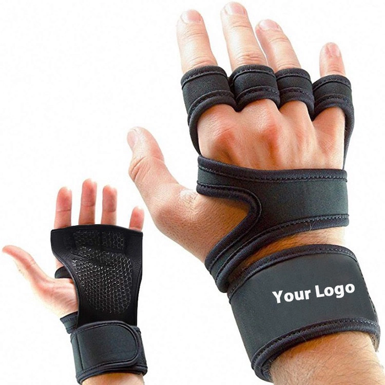 New Ventilated Home Gym Weight Lifting Gloves with Built-in Wrist Wraps, Soft Unisex Full Palm Protection & Extra for Pull UPS, Cross Training, Fitness Gear