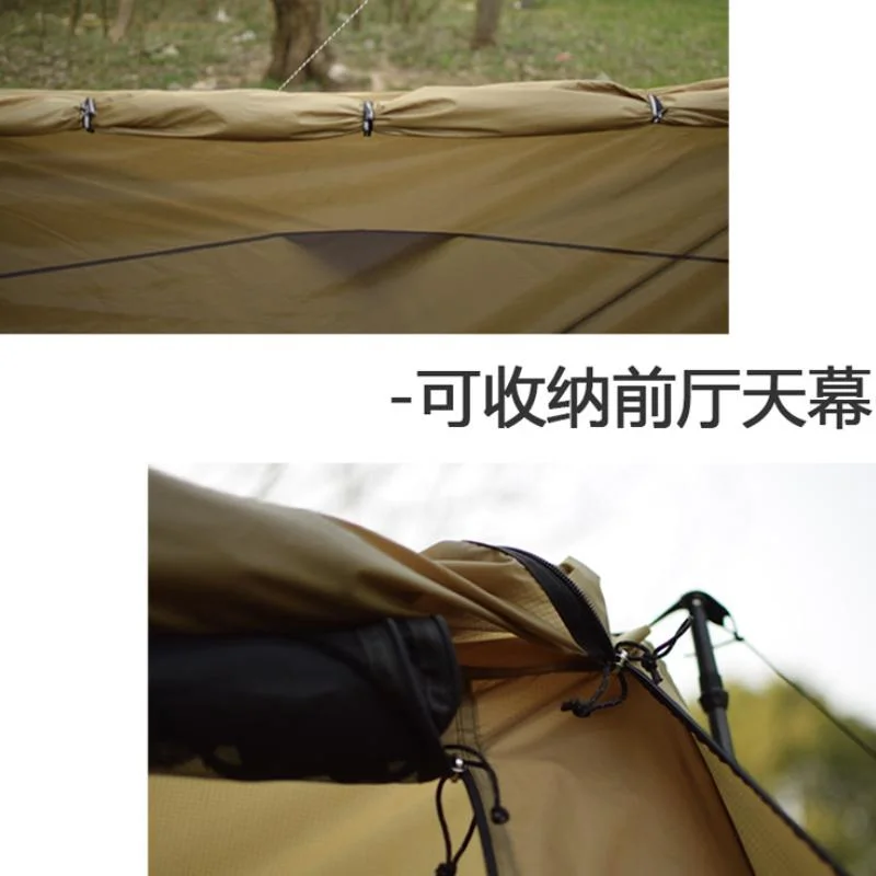 Ultra-Lightweight Two-Person Portable tenda a malha de dossel à prova de vento e chuva tenda de sobrevivência