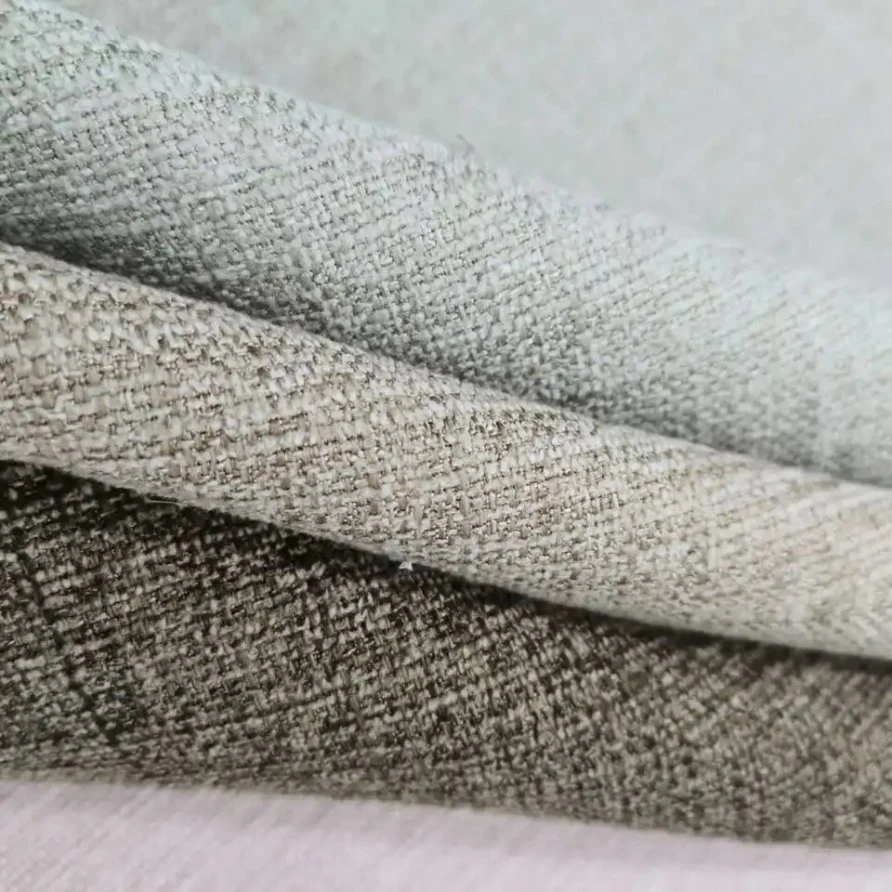 Price Per Yard Linen Fabric for Sofa Polyester Linen Look Fabric Chair Covers Living Room Imitation Hemp Fabric