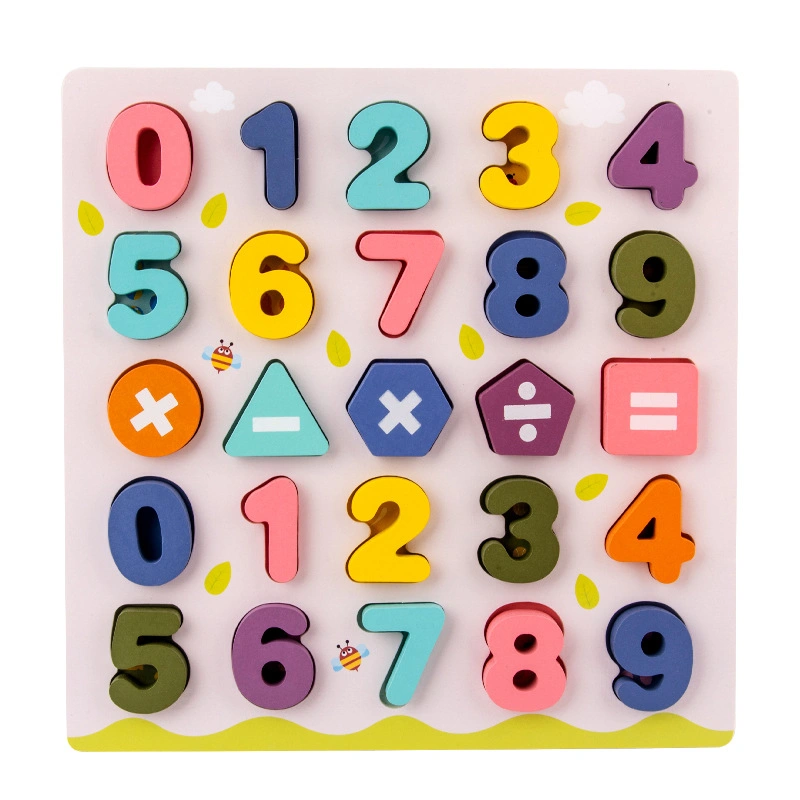 Wooden Colorful Letters and Numbers Cognitive Matching Puzzles Educational Toy for Infants and Children Early Childhood Education Kids Toy