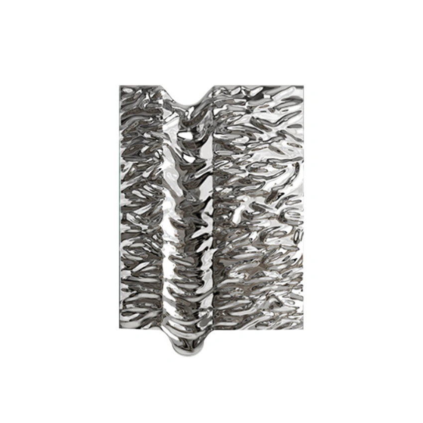 Light Luxury Silver Metal Infinity Abstract Rectangular Wall Decor